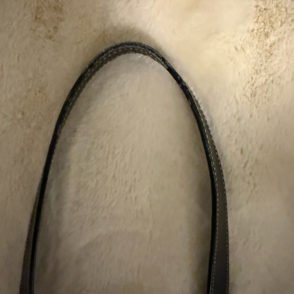 Dooney and Bourke Black and Gray Monogram Tote Bag with Buckle Closure - Picture 8 of 9